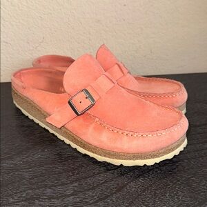 Birkenstock Coral Suede Mules
